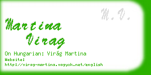 martina virag business card